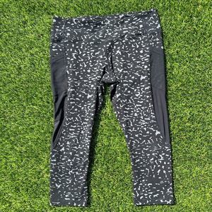 LULULEMON INVIGORATE Crop legging mesh black and white
